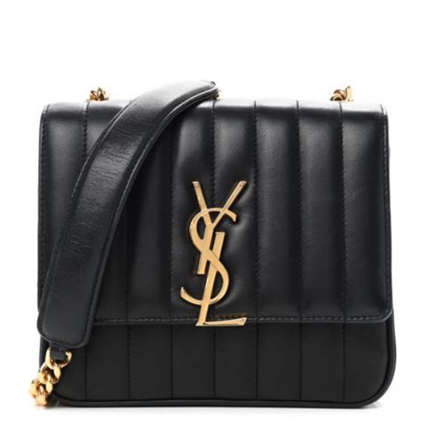 SAINT LAURENT Lambskin Matelasse Monogram Small Vicky 